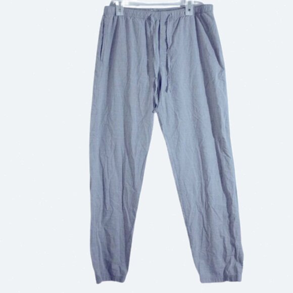 COPY - COS grey cotton summer pants drawstring paper thin size L